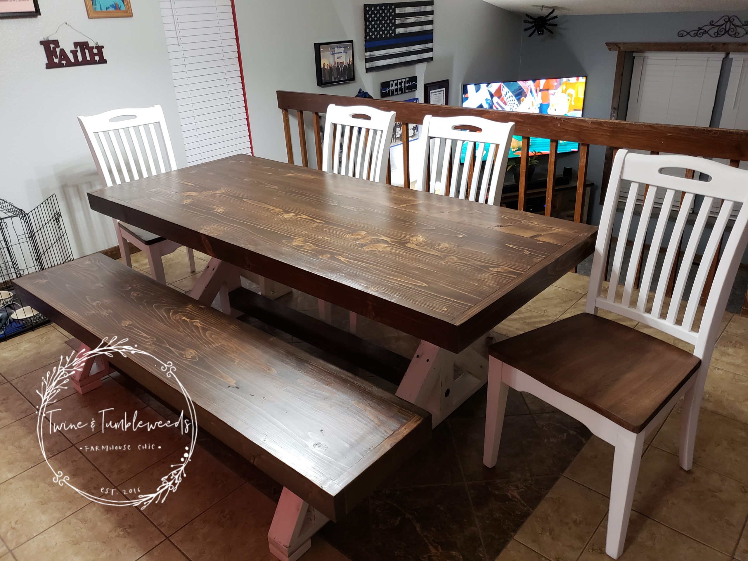 Handmade custom ordered Farm House Table